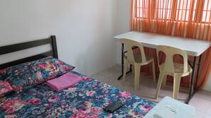 Individually decorated, individually furnished, desk, iron/ironing board