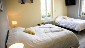 Premium bedding, individually decorated, individually furnished, desk
