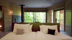 1 bedroom, premium bedding, down comforters, Tempur-Pedic beds