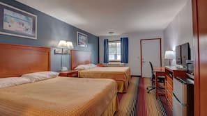 Desk, blackout drapes, iron/ironing board, free WiFi
