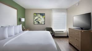In-room safe, desk, laptop workspace, blackout drapes