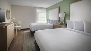 In-room safe, desk, laptop workspace, blackout drapes