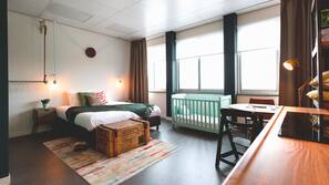 In-room safe, desk, laptop workspace, cots/infant beds