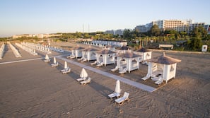 Private beach, beach cabanas, sun-loungers, beach umbrellas