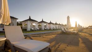 Private beach, beach cabanas, sun-loungers, beach umbrellas