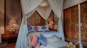 1 kamar tidur, seprai premium, minibar, dan brankas