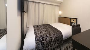 Premium bedding, desk, blackout drapes, iron/ironing board