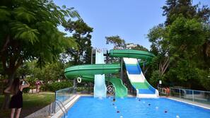 4 indoor pools, 4 outdoor pools, open 7:00 AM to 7:00 PM, pool umbrellas