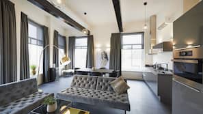 1 slaapkamer, luxe beddengoed, een kluis op de kamer