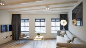 1 slaapkamer, luxe beddengoed, een kluis op de kamer