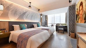 Premium bedding, individually decorated, desk, blackout curtains
