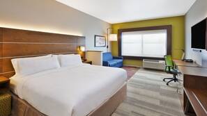 In-room safe, desk, laptop workspace, blackout curtains