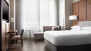 Memory foam beds, in-room safe, desk, blackout drapes