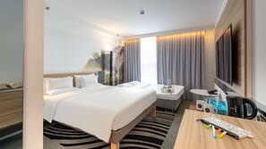 Hypoallergeen beddengoed, een minibar, een kluis op de kamer