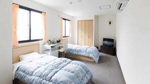 In-room safe, desk, laptop workspace, blackout curtains
