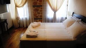 Down comforters, free cribs/infant beds, free WiFi