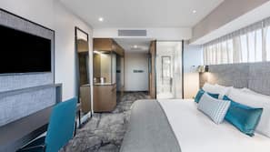 In-room safe, desk, laptop workspace, iron/ironing board
