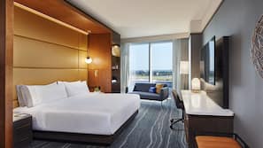 Premium bedding, down comforters, pillowtop beds, in-room safe
