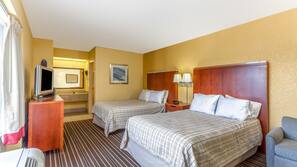 Desk, blackout drapes, iron/ironing board, free WiFi