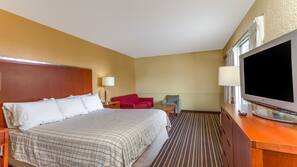 Desk, blackout drapes, iron/ironing board, free WiFi