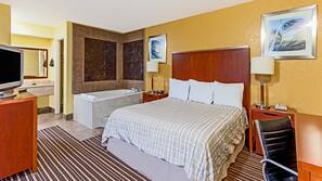Desk, blackout drapes, iron/ironing board, free WiFi
