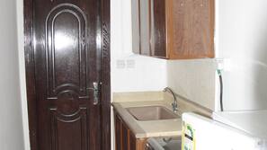 Full-sized fridge, oven