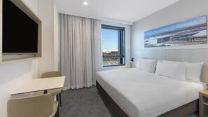 In-room safe, laptop workspace, blackout curtains, soundproofing