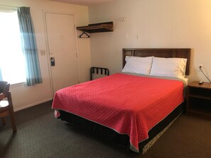 Desk, free WiFi, bed sheets