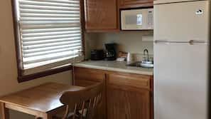 Fridge, microwave, coffee/tea maker