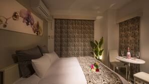 Desk, blackout drapes, iron/ironing board, free WiFi