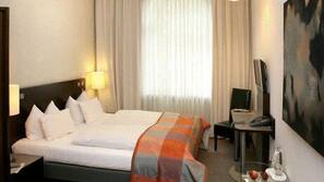 In-room safe, desk, blackout curtains, soundproofing