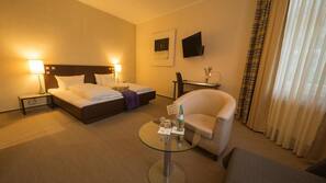 In-room safe, desk, blackout curtains, soundproofing