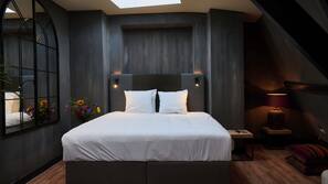 Luxe beddengoed, een kluis op de kamer, verduisterende gordijnen