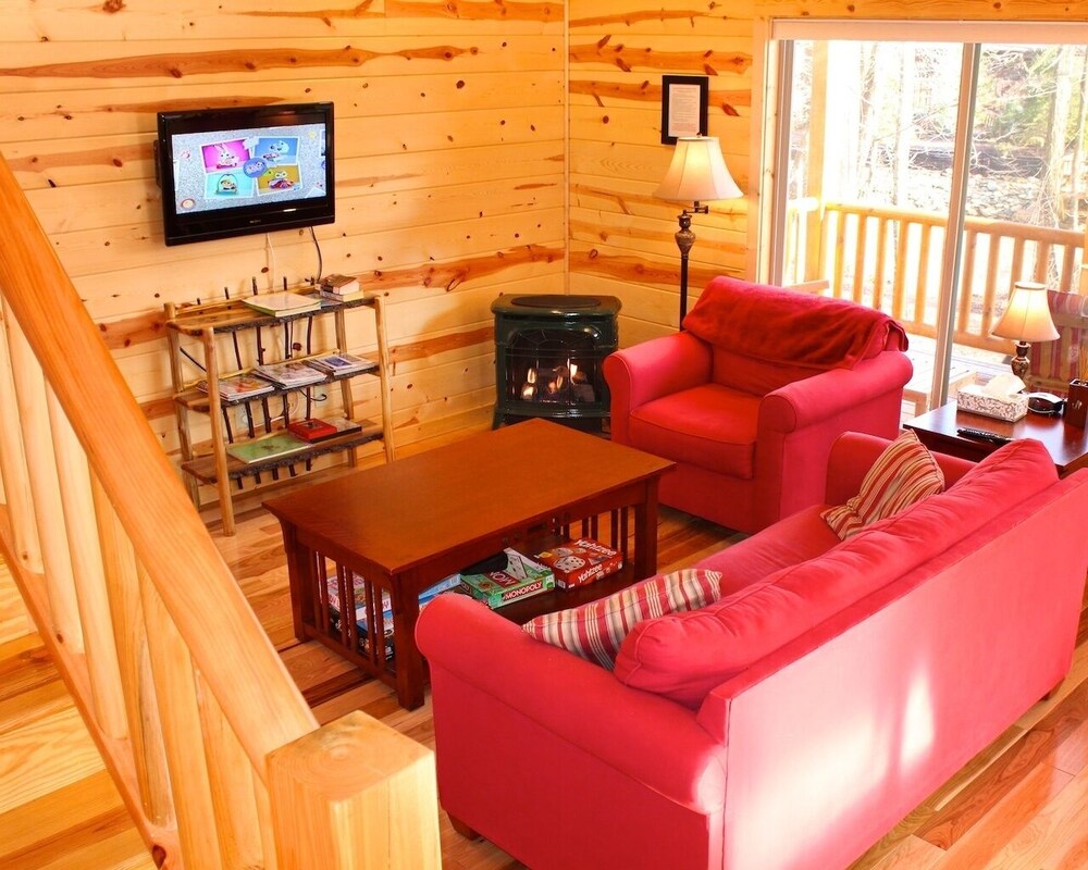 Living room, Helen Riverside Cabin-Chattahoochee River-Walk to Town