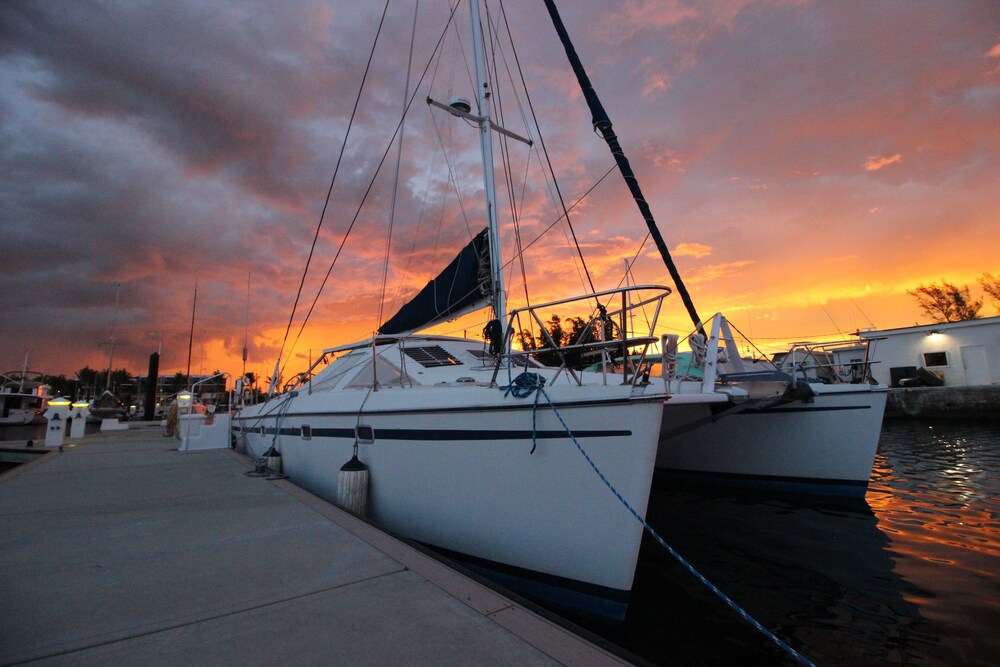 Sail Boat Catamaran / House Boat/ Key West Stock Island Vrbo