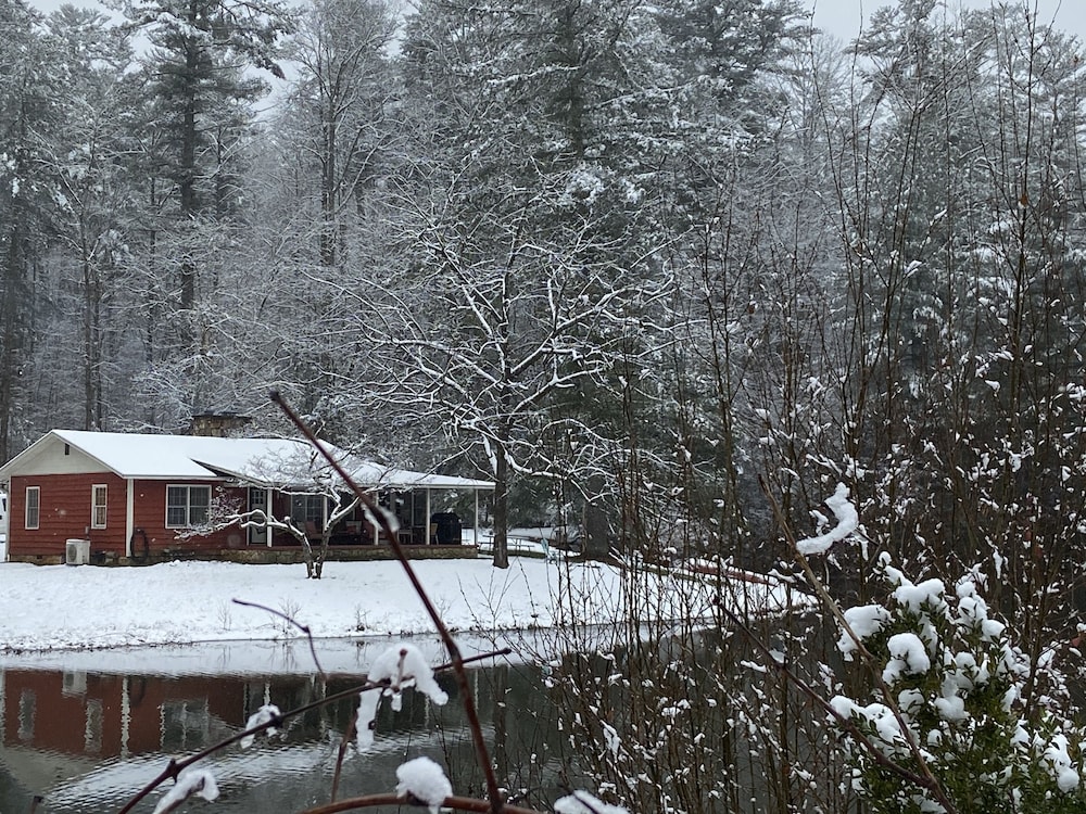 Private, pet friendly lake...secluded and 1 mile to Main St ... perfect location