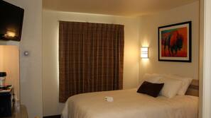 Egyptian cotton sheets, premium bedding, desk, blackout curtains
