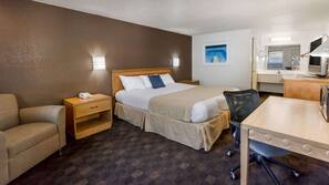 Desk, free WiFi, bed sheets
