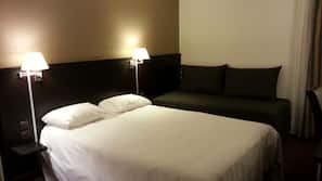 Premium bedding, Select Comfort beds, desk, laptop workspace