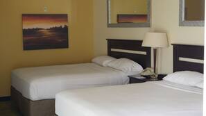 Premium bedding, blackout curtains, free WiFi, linens