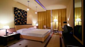 Premium bedding, down duvet, memory foam beds, minibar