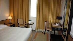Premium bedding, down duvet, memory foam beds, minibar