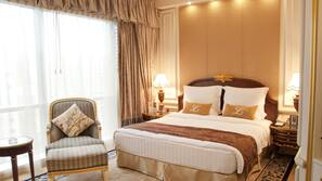 Down comforters, minibar, in-room safe, desk