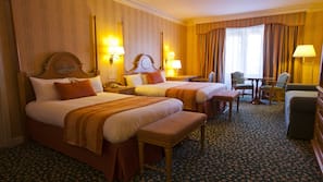 Premium bedding, minibar, blackout curtains, soundproofing