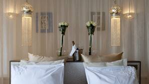 Hypoallergeen beddengoed, een kluis op de kamer, gratis babybedden