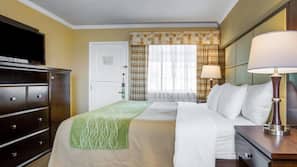 In-room safe, desk, laptop workspace, blackout drapes