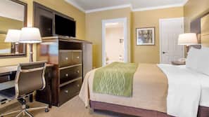 In-room safe, desk, laptop workspace, blackout drapes