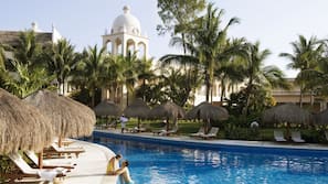 6 piscinas al aire libre, cabañas de piscina gratuitas
