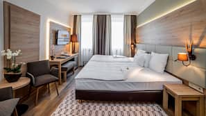 Hypo-allergenic bedding, pillow top beds, minibar, in-room safe