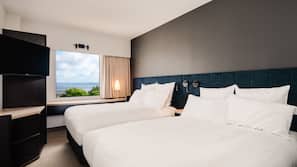 Hypo-allergenic bedding, down duvet, desk, blackout curtains
